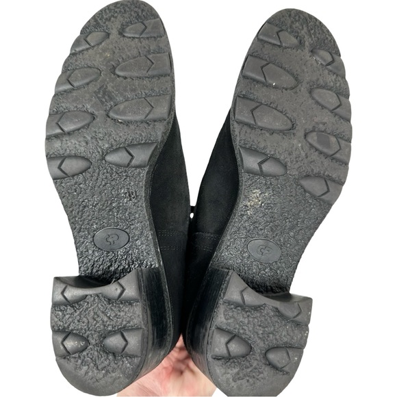 Aquatalia Black Suede Leather Zip Up Block Heel Waterproof Ankle Boots Size 8 - Picture 5 of 7